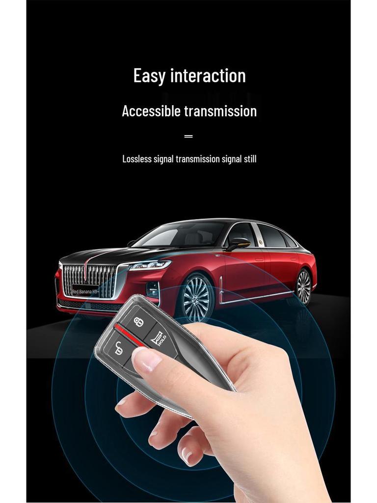 Schlüsseletui für Hongqi HS5/HS7 - Transparente Hülle und Tasche für Männer und Frauen (2022)