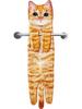 Ultra-Absorbent Cartoon Cat Hand Towel: Double-Layer Microfiber Hanging Cloth