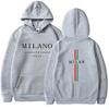 Womens Hoodies Sweatshirt Milan Print Pullover Casual Jogging High Quality Mens Clothing Daily Versatile Tracksuit Y2k Tops