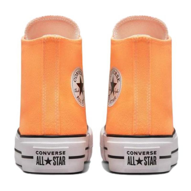 Converse All Star Lift Comfortable Everyday Non-Slip Abrasion Resistant Height Increase High Top Espadrilles Women's Orange