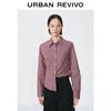 UR 2026 Spring Women's Contrast Plaid Cotton Short Shirt