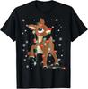 Cute Rudolph The Red Nose Reindeer Christmas Unisex T-Shirt