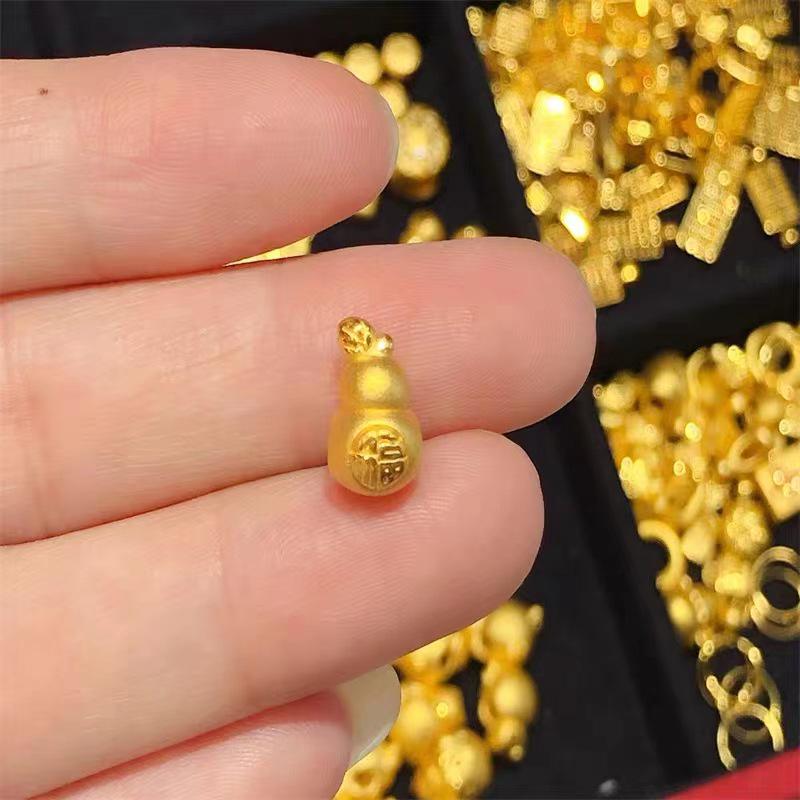 Вьетнамский браслет-тыква с золотым покрытием, красной нитью и медными акцентами для пар