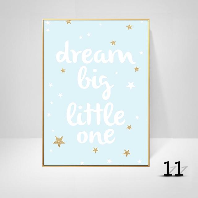 Ins Fresh Style Modern Cartoon Elephant Rabbit Sheep Room Decorative HD Hanging Painting Cuadros Decoracion Salon Canvas Art