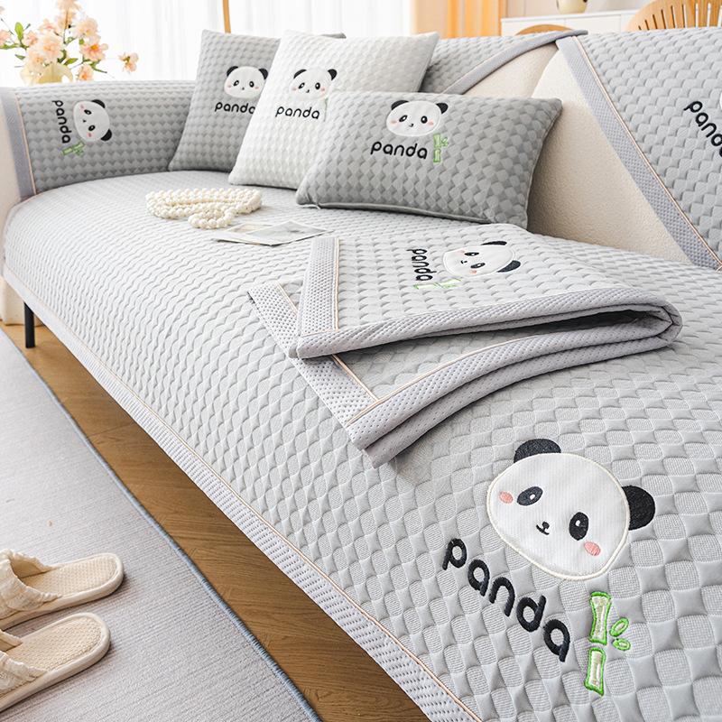 Summer Light Luxury Ice Silk Sofa Cushion Non-slip Cool Seat Cushion Washable Four Seasons Universal Summer Cool Cushion Sofa Cover Cover