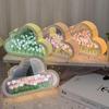 Handmade Cloud Tulip Night Light: DIY Mirror Flower Sea Atmosphere, Creative Desktop Gift