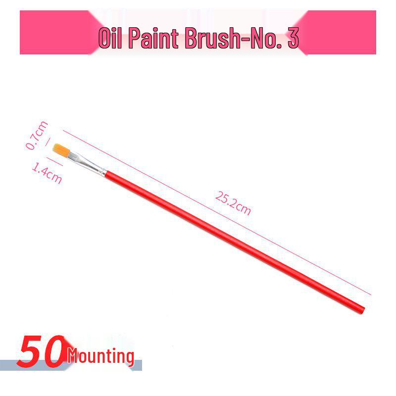 Small Flat Head Nylon Hair Paintbrush for Touch-Ups: Industrial & Art Use.