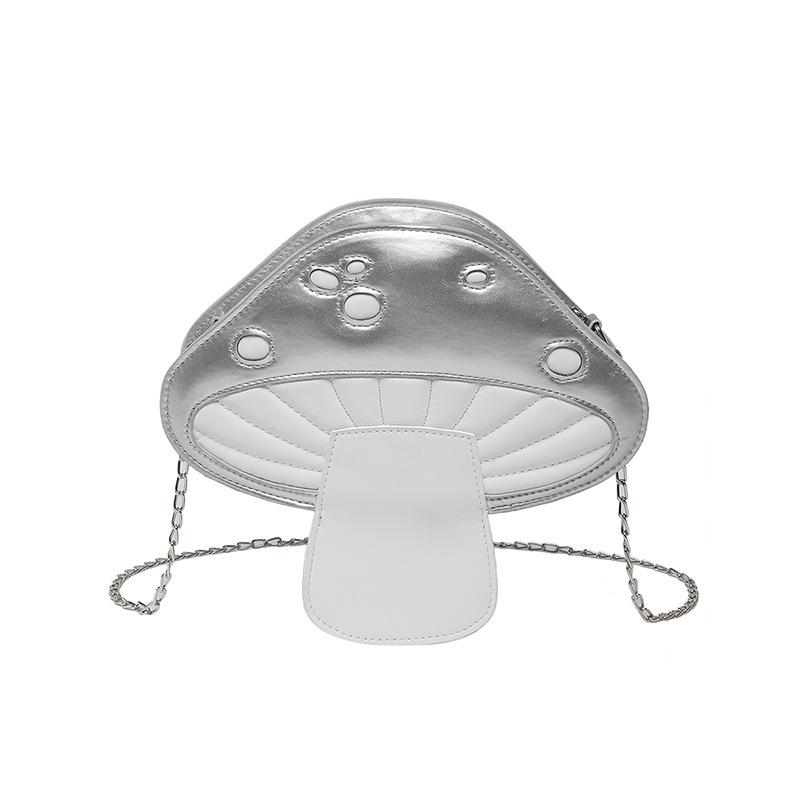 Young Girls Mini Crossbody Phe Bag Ctrast Color Pu Leather Handbag Shoulder Bag Lady Cute Mushroom Creative Bag