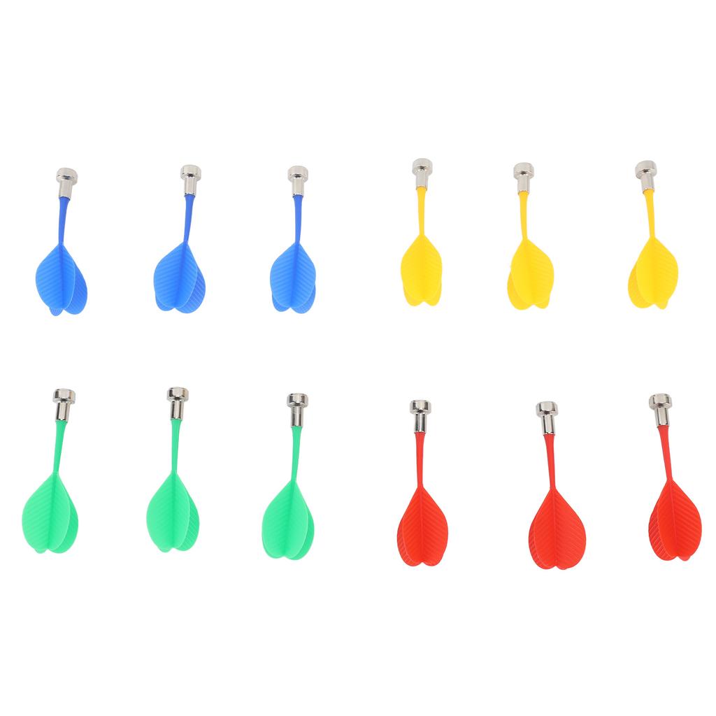 12Pcs Magnetic Darts Plastic Replacement Darts for Magnet Dartboard Kids Adults Target Game Toys