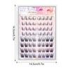 Angled Wing Eyelashes Black Synthetic Fiber C Curl Lightweight Comfort Fit for Natural Makeup