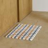 VIKAMA Summer InS-style Korean Striped Checkered Bedroom Carpet, Anti-slip and Absorbent Bathroom Floor Mat, Home Decoration