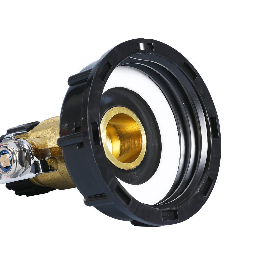 S60 To 1/2 3/4 1 inch Male Thread Connector Brass Valve IBC Tank Tap Adapter Nipple Garden Hose Quick Connect Tank Valve