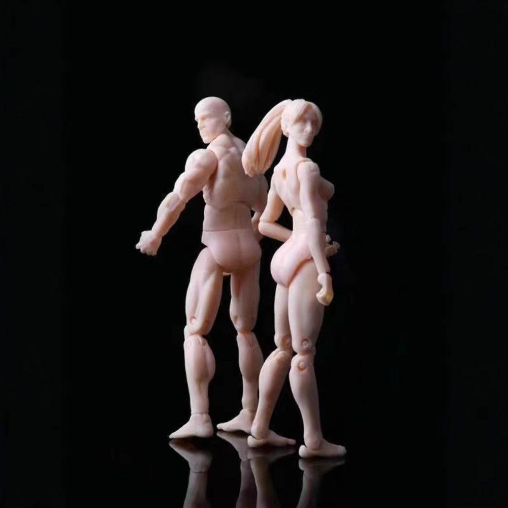Action Figure Male Femalew Body Dolls Joints Movable 1/18 Scale Model Doll  Body Girl Toys