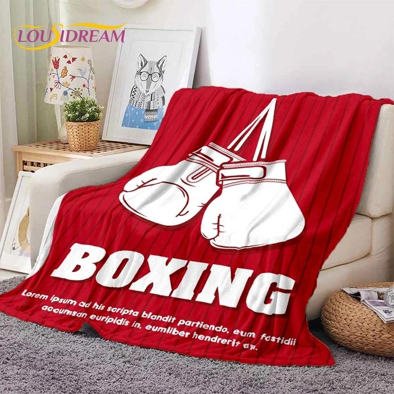 Boxing Gloves Boxer Fight Cartoon Soft Flannel Blanket for Beds Bedroom Sofa Picnic,Throw Blanket for Cover Outdoor Leisure Gift