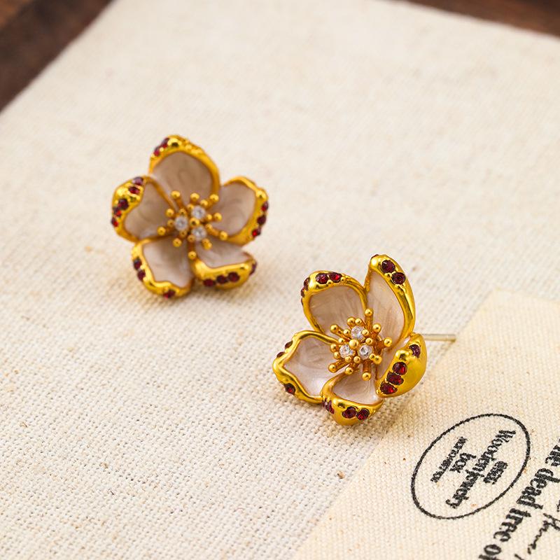 

Высококачественные ретро эмалевые серьги с цирконами - Уникальный европейский и американский стиль