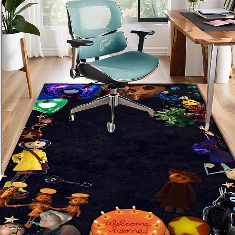 Coraline Pattern Rug, Indoor/Outdoor Mat, for Picnic, Gameroom, Bedroom, Office, Living Room, Home Decor Carpet, Birthday Gift
