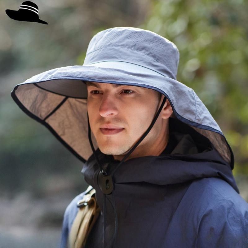 1pc Unisex Outdoor Sun Hat with Ponytail Hole for Summer Uv Protection,Fashion Wide Brim Shawl Bucket Hat for Outdoor Activities