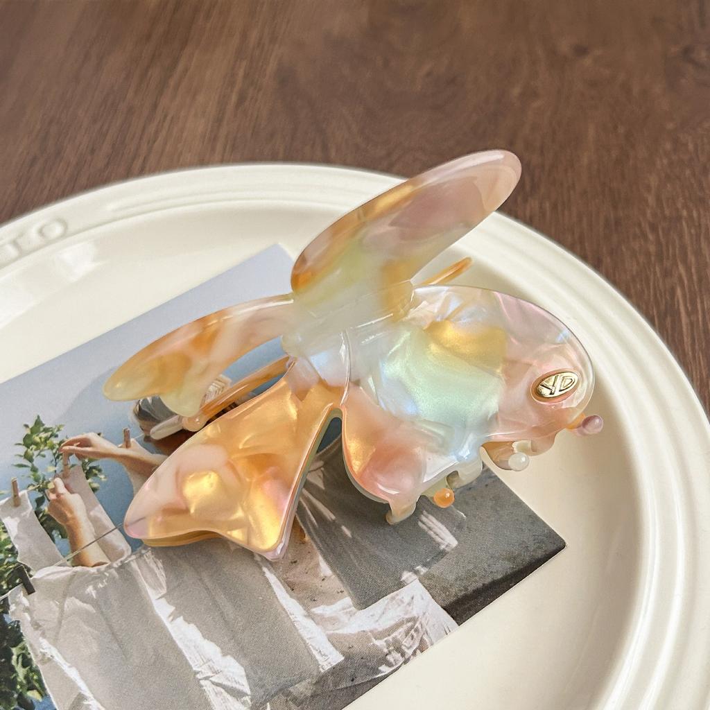 1pc Korean Acetate Butterfly Grab Clip, Sweet Medium Shark Clip Premium Half-tie Hair Pan Balls Hair Clip Hair Ornament