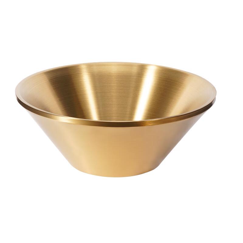 

ZISIZ Stainless Steel Double-Wall Conical Salad Bowl