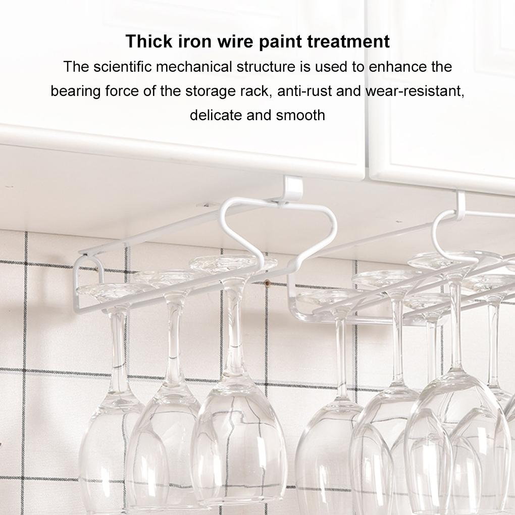 2pcs Iron Hanging Red Wine holderHousehold Foot Storage rackRed Wine Rack Made of ironInverted Wine Cup for Use