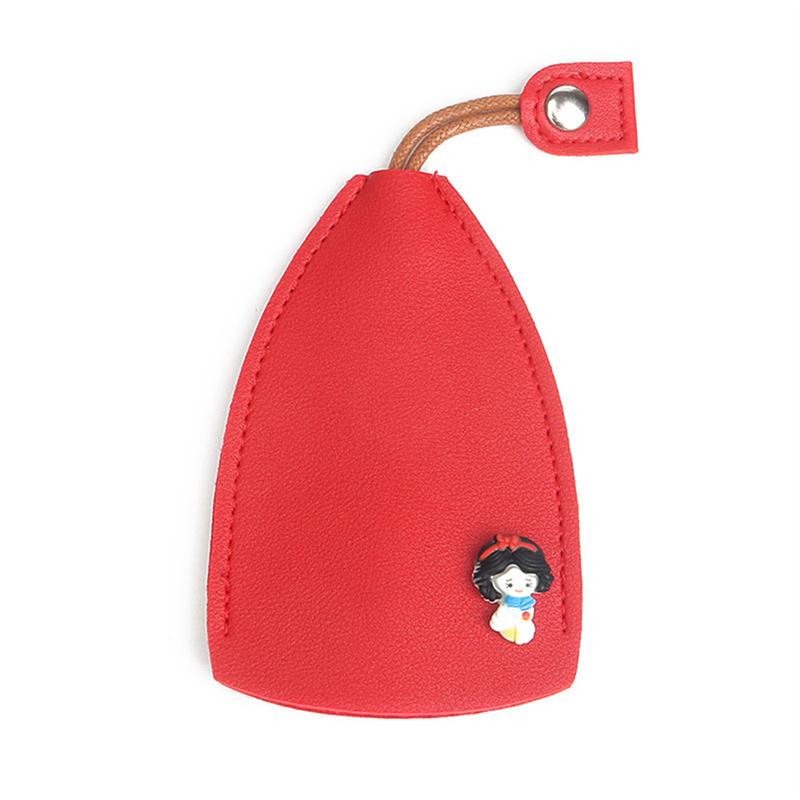 Cute Pu Leather Car Key Case Pull-Out Car Keychain Bag Large-Capacity Personalized Keychain for Women Car Key Cover