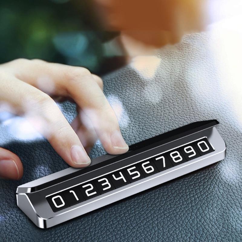 Luminous Car Temporary Parking Card Auto Parking Stickers Accessory Phone Number Stop Sign Card Plate SUV Truck-Ornament