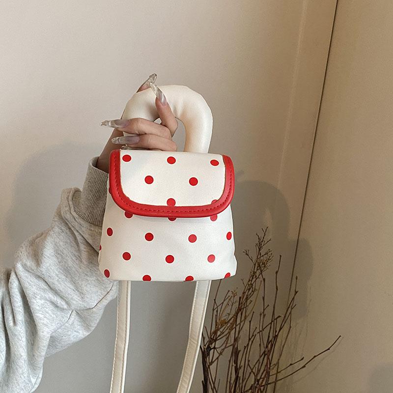 Mini bag Wave Point bucket bag  new fashion popular handbag women's bag PU material feel excellent lovely design