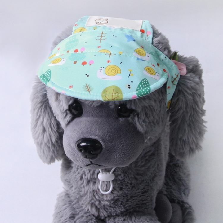 Fashionable Pet Sun Visors Soft Fabric Dog Baseball Cap With Ear Holes And Adjustable Chin Strap Cats Sunbonnet Hat