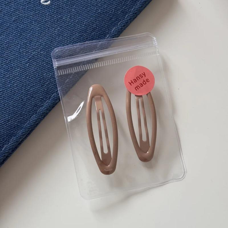 2 Pcs Fashion Hair Clips for Women Leopard Print Dripping Oil Water Drop BB Clip Bangs Clip New Cute Girl Oval Hairpin Edge Clip