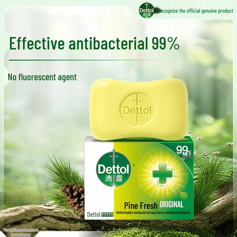 Dettol 105g Pine Wood Antibacterial Soap Bar