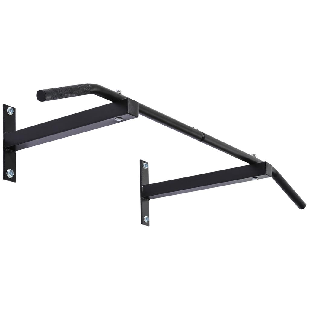 Professional Wall Pull-Up Bar with Steel Structure, 113 x 41 x 20cm, Black