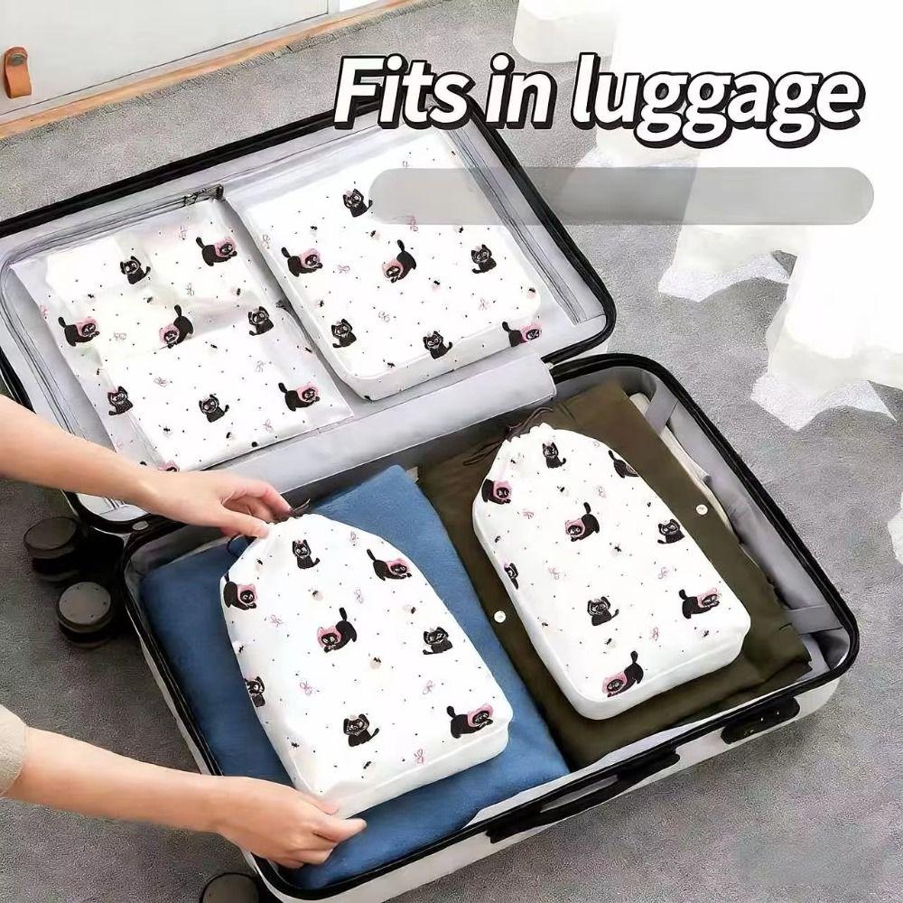 10Pcs Portable Cartoon Shoe Storage Bags Waterproof Reusable Shoe Organizer Set Moisture-proof Bow Rabbit Dustproof Shoe Bags