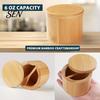 Decorative Wood Spice Keeper Salt Container with Swivel Magnetic Lid, Built-in Spoon Seasoning Lid Condiment Holder Jar, Moisture Proof for