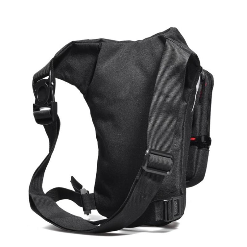 Herremote Oxford Motorsykkel Drop Leg Bag Hip Hop Bum Fanny Pack Vanntette motorsykkelvesker Outdoor Casual Midjepakke