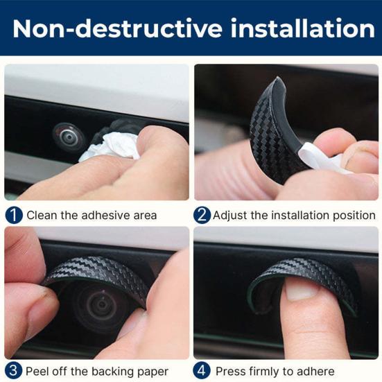 Side View Mirror Protection Backup Camera Rain Cover for Ford Maverick 2022-2026, Rearview Guard Sun Visor Shield, Carbon Fiber Pattern Soft