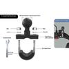 Heavy Duty Metal Motorcycle Handlebar U Bolt Mount Base Kit 25mm Ball Clamp Bracket for Motorbike Action Camera Phone Mount