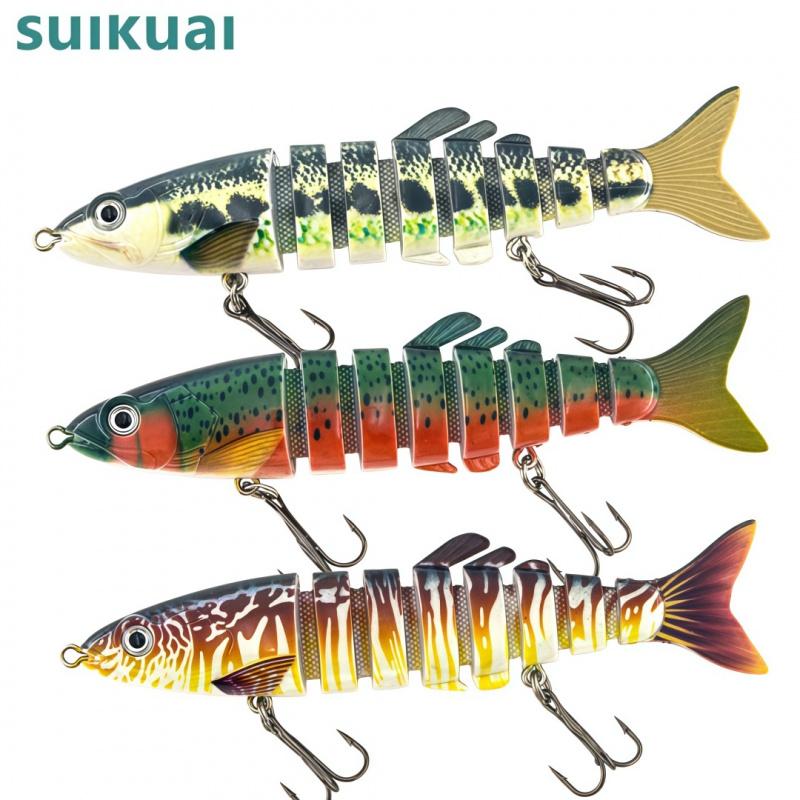 8-Section Lure Biomimetic Segmented Bait Submerged In Water For Long-Distance Freshwater Sea Fishing, Including Perch Fishing Gear