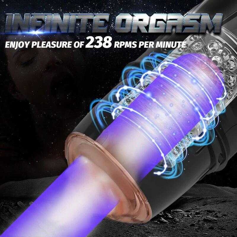 Automatic Male Masturbator Men's Sex Toy 7 Telescopic and Rotating Modes Penis Stimulation of Vulva and Vagina Blowing Penis Time-lapse Exercise