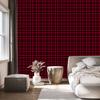 Red Checkered Wallpaper in Burgundy and Burgundy for Living Room and Bedroom 50x1000