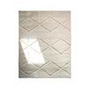 Tapis salon à relief cubes extra-doux blanc 160x230