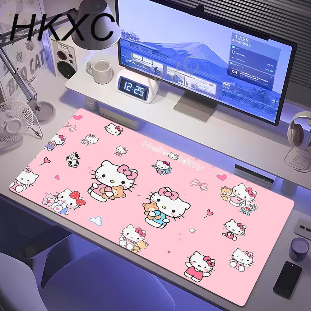 Desk Mat Anime Kawaii Mousepad Laptop Hello Kitty Cute Large Nonslip Mouse Pad Pink Keyboard Office Cabinet Mouse Mats for Girl