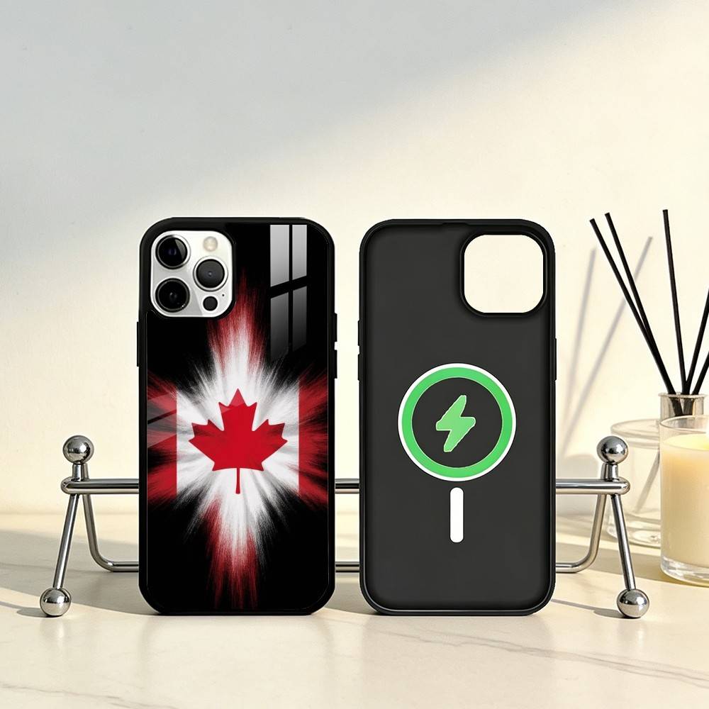 

Canada Canadian Flag Phone Case For iPhone17,16,15,14,13,12,11 Plus,Pro Max Magnetic For Magsafe Wireless Charging iPhone11