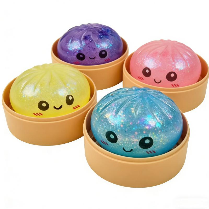 Smiley Gesicht Gedämpftes Brötchen Quetschspielzeug Groß Langsam Rückprallend Simulation Lebensmittel Dekompression Spielzeug Geschenk
