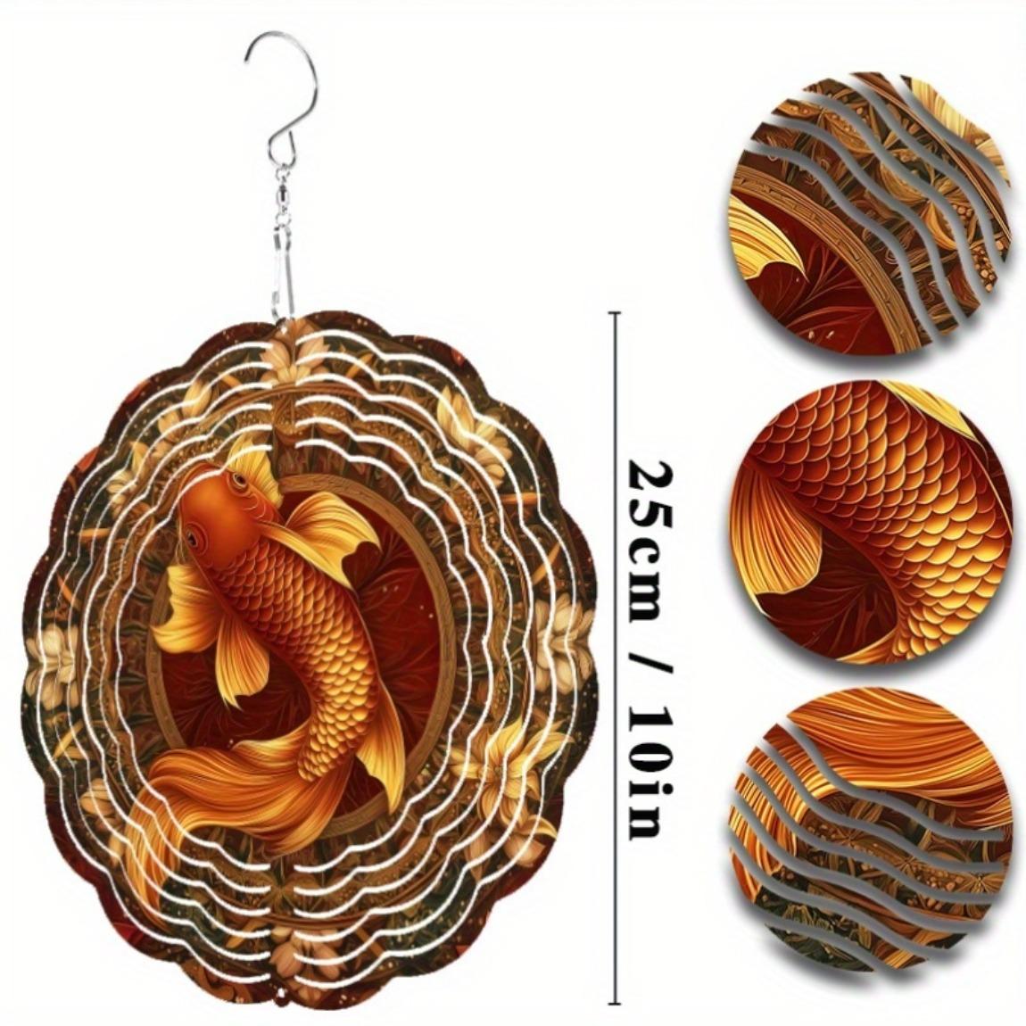 

10-дюймовый подвесной ветряной спиннер, художественный кинетический уличный музыкальный колокольчик с крючком 360°, элегантный акцент для сада и газона, классический подарок для друзей 01A