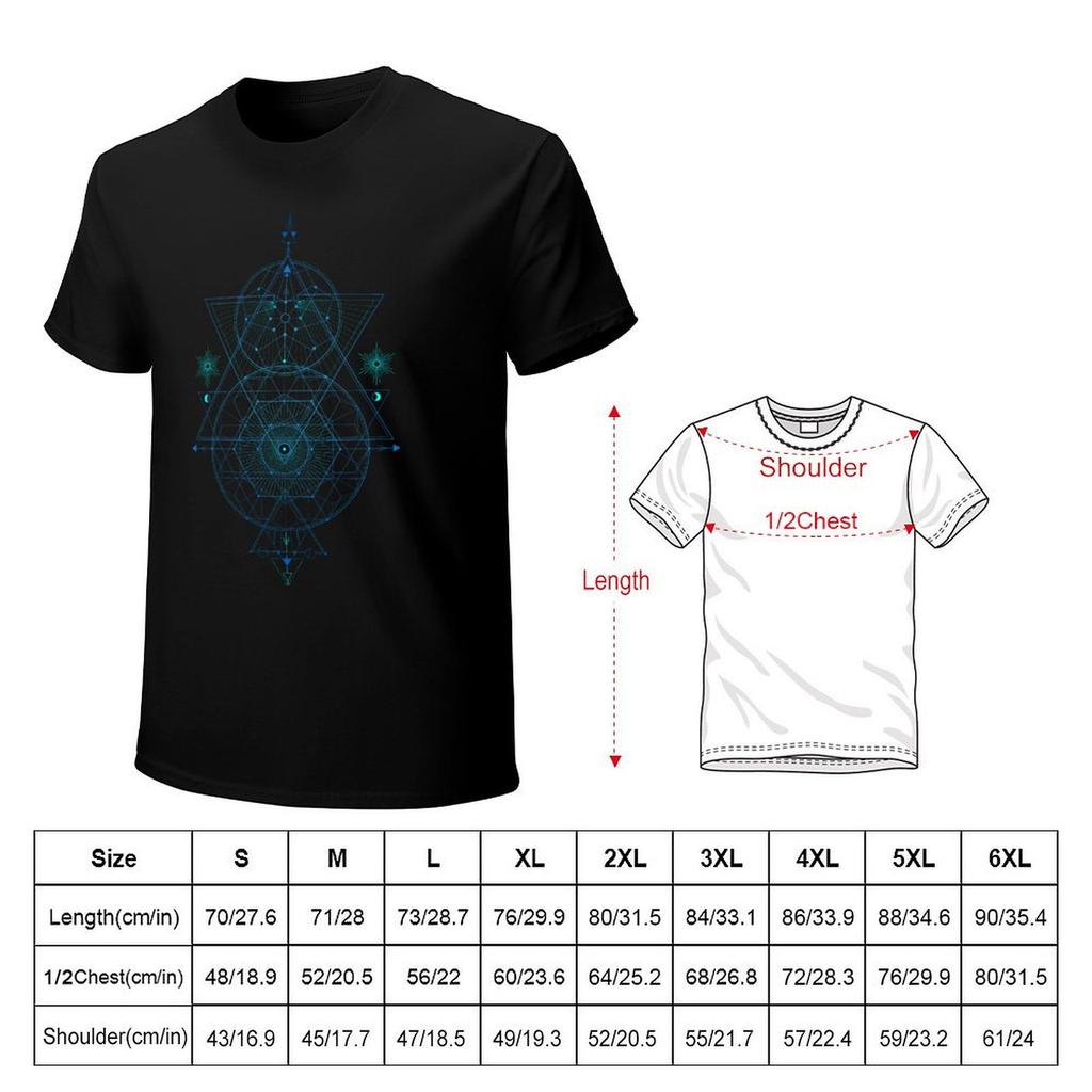Sacred Flower of Life TShirt vintage graphic tee summer clothes Mens cotton tshirt