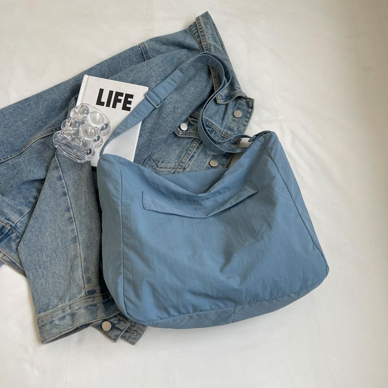 Solid Color Women's Tote Bag Large Capacity Shoulder Crossbody Bag