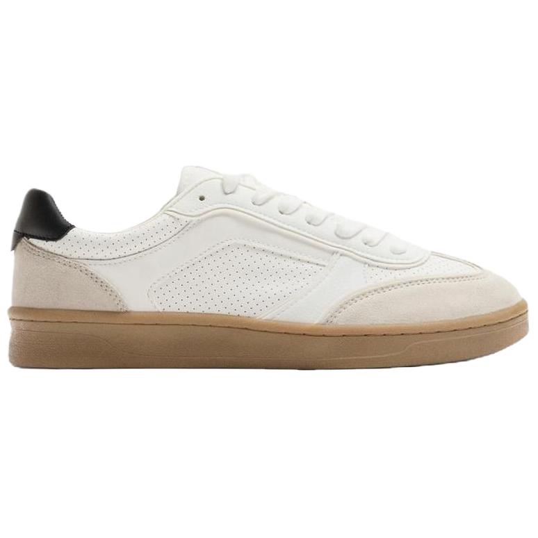 Zara Pu Minimalist Fashion Low-Top Sneakers Men Sneakers White 2253520001