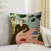 Abstract Painting Women Personalized Pillow Dust Cover Bedroom Kids Party Decoration Pillowcase Birthday Children Gift