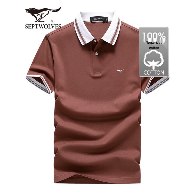 Septwolves Men s Ice Silk Cotton Polo Shirt 2XL