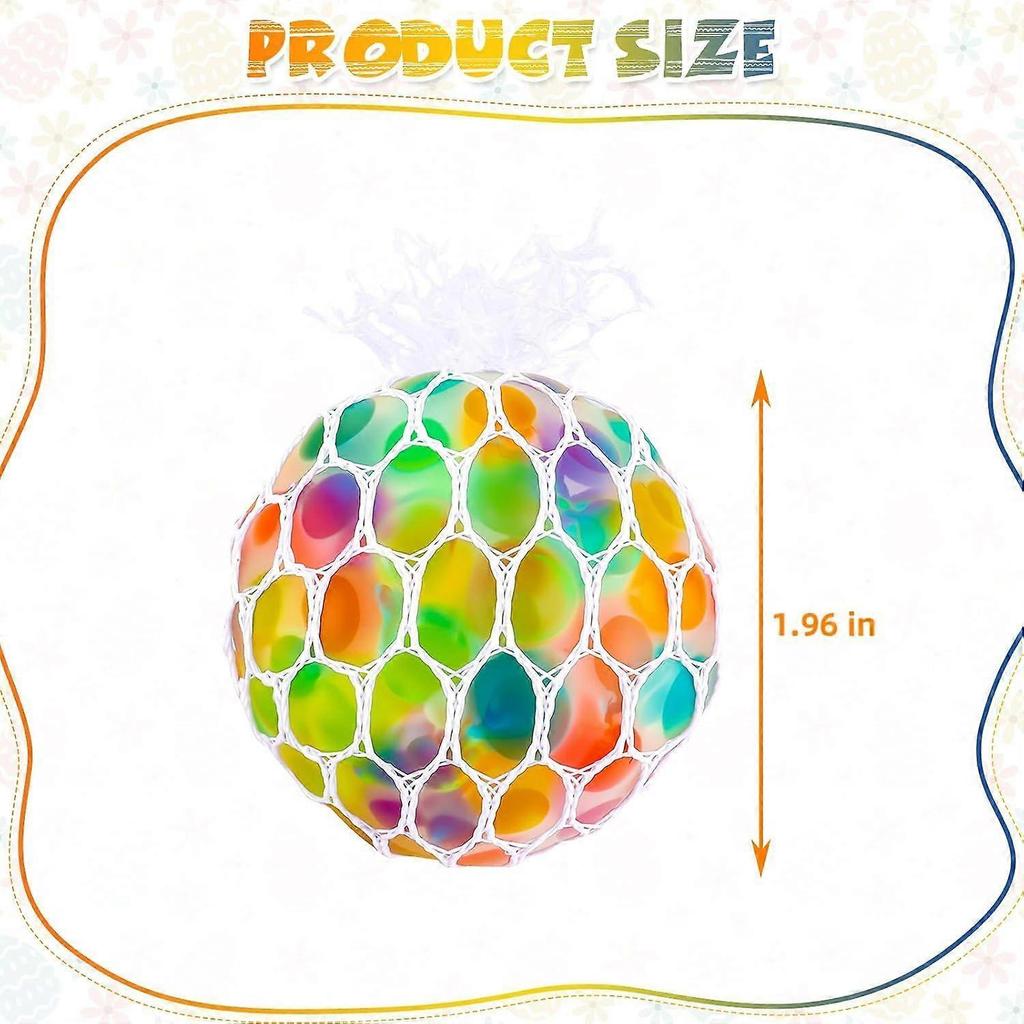 28Pack Stress Relief Balls for Easter Eggs Fillers, Fidget Toy Squeeze Sensory Squishy Balls for Easter Eggs Hunt Easter Basket Stuffers Party Favors 